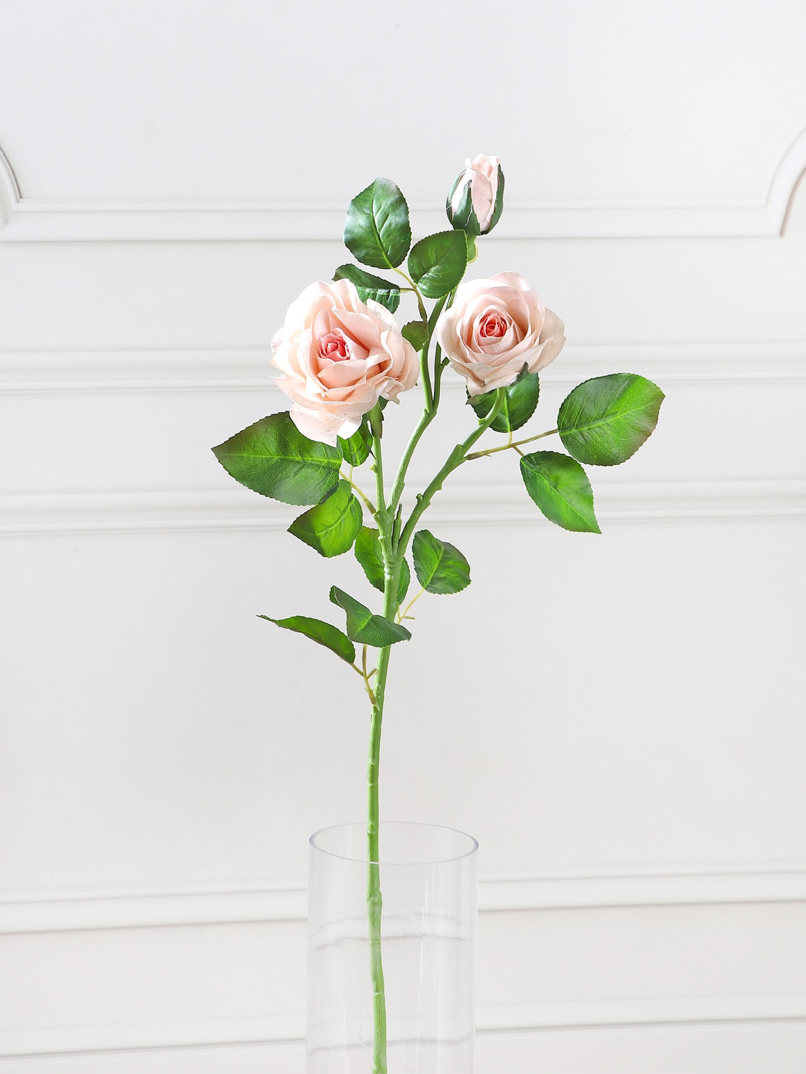 Artificial Real Touch Garden Rose Flower Stem – Peach