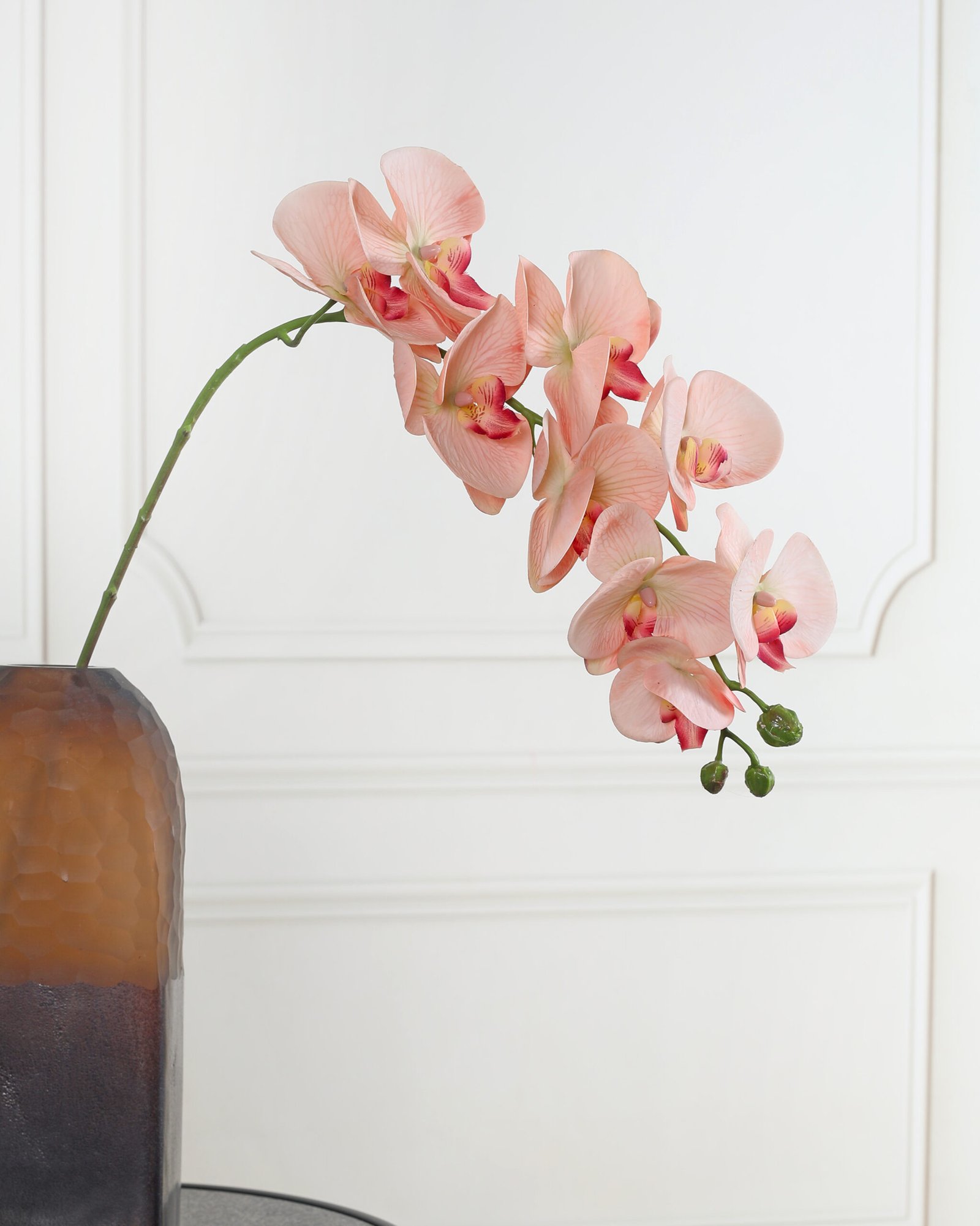 Artificial Real Touch Butterfly Orchid Flower Stem – Peach