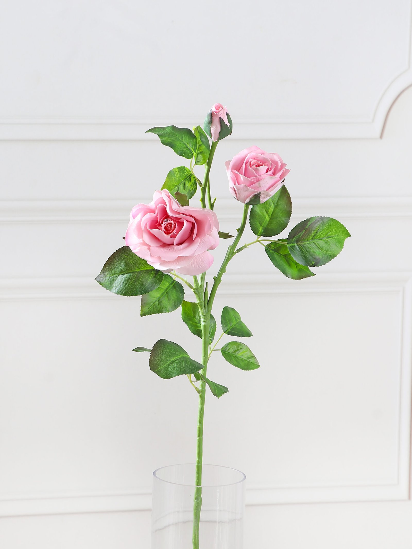 Artificial Real Touch Garden Rose Flower Stem – Pink