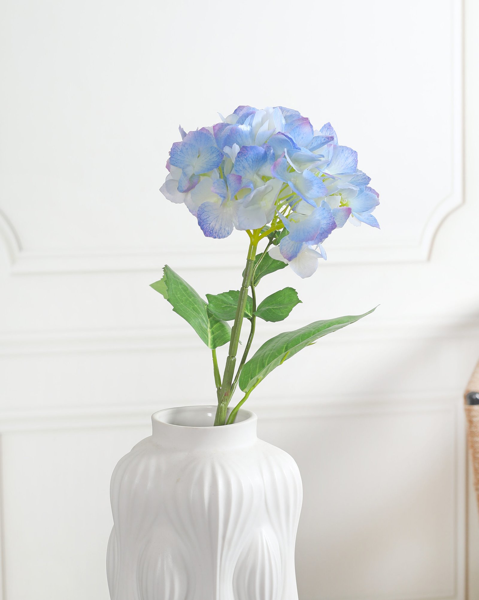 Artificial Real Touch Hydrangea Flower Stem – Blue