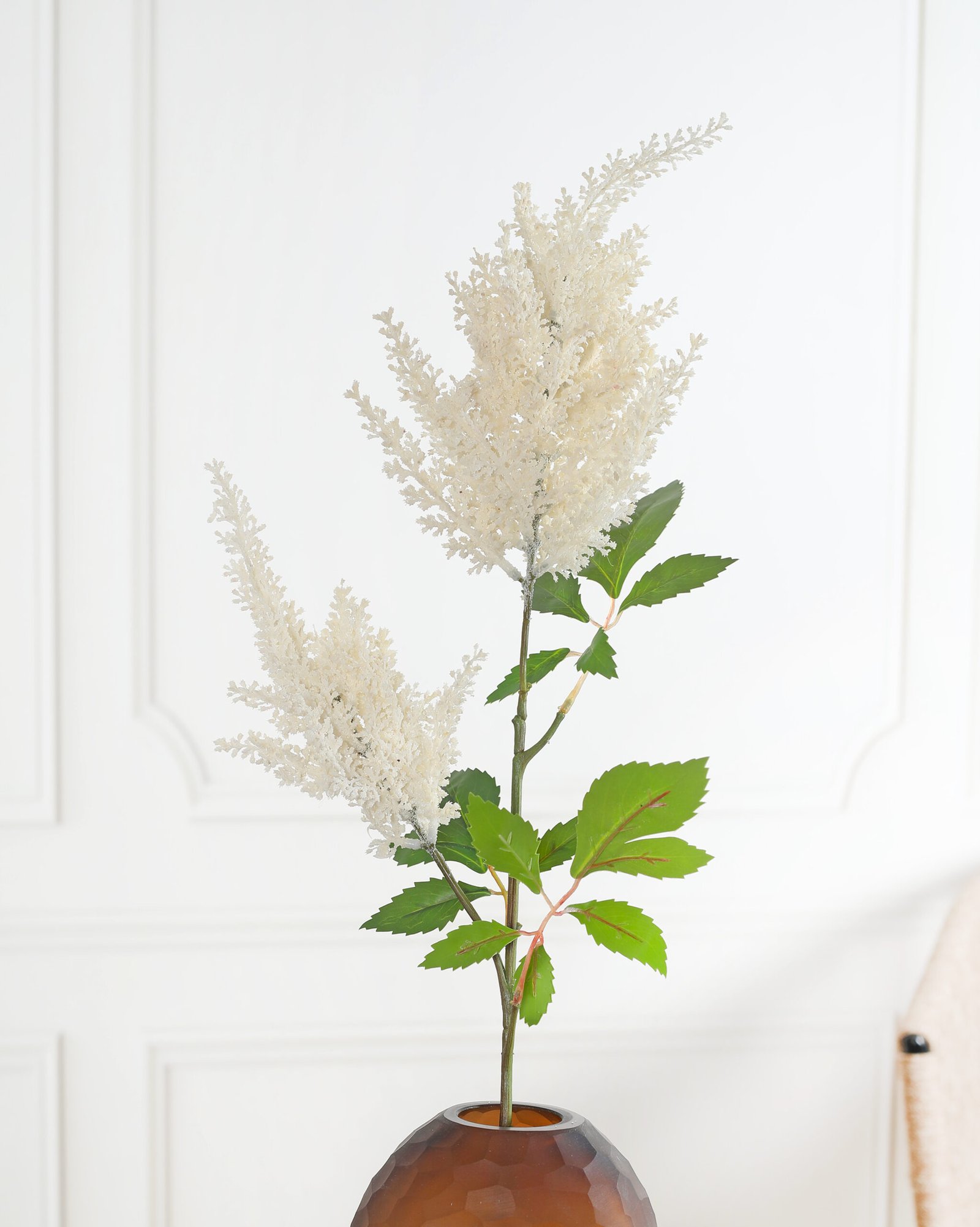 Artificial Real Touch Astilbe Flower Stem – White