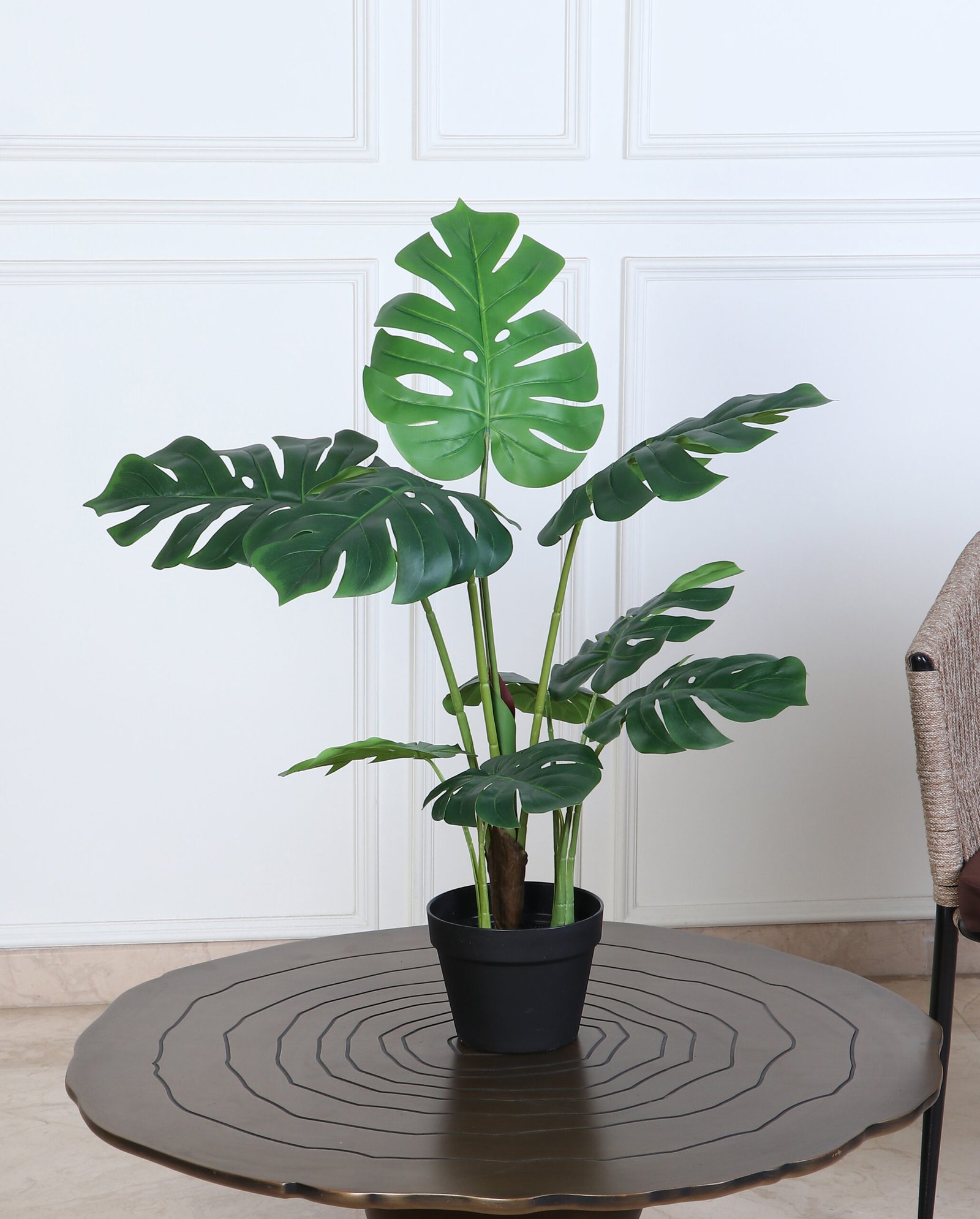 Artificial Monstera Plant with Pot – 2.8 Feet Tall