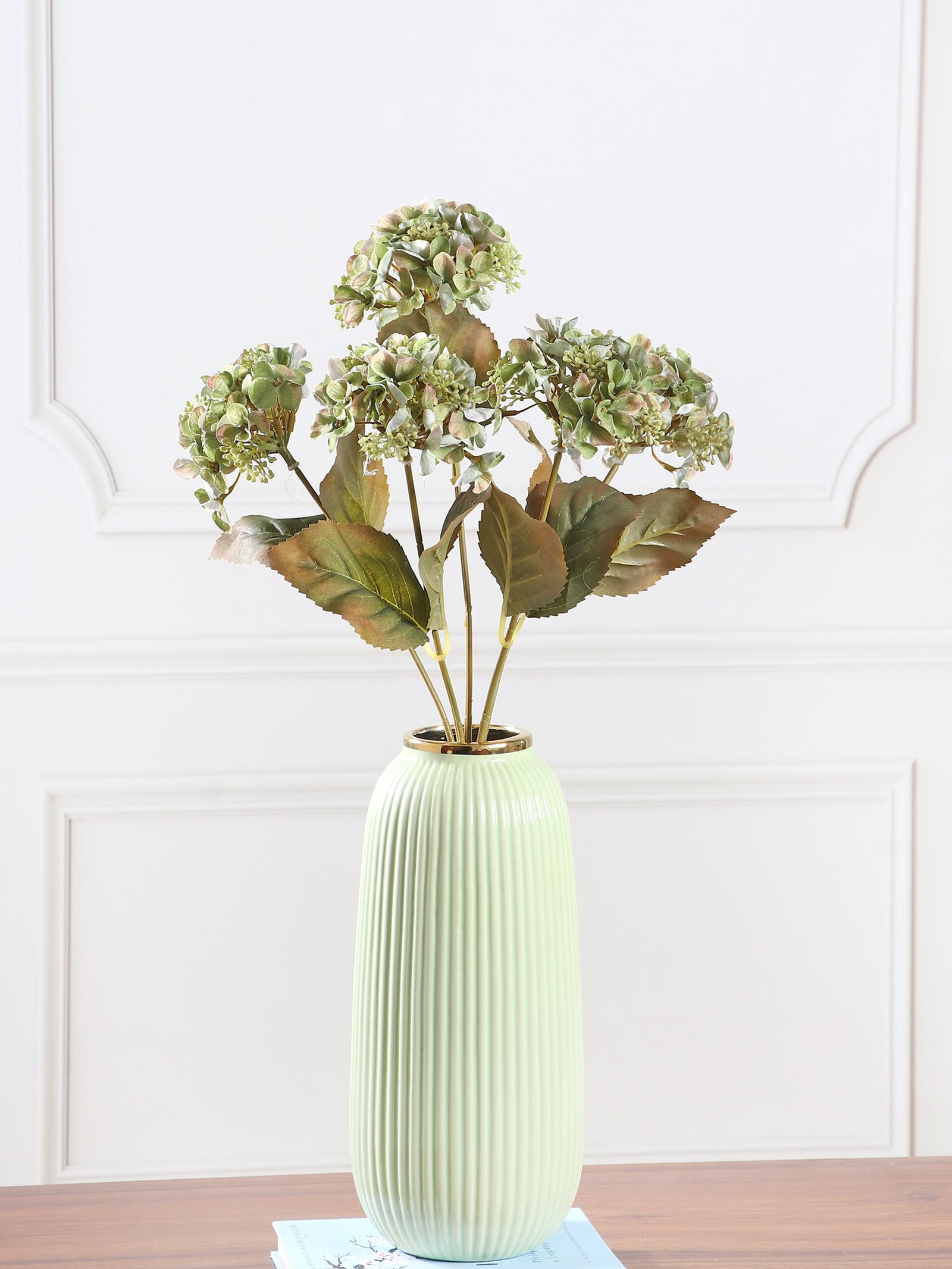 Artificial Autumn Syringa Flower Bunch – Green