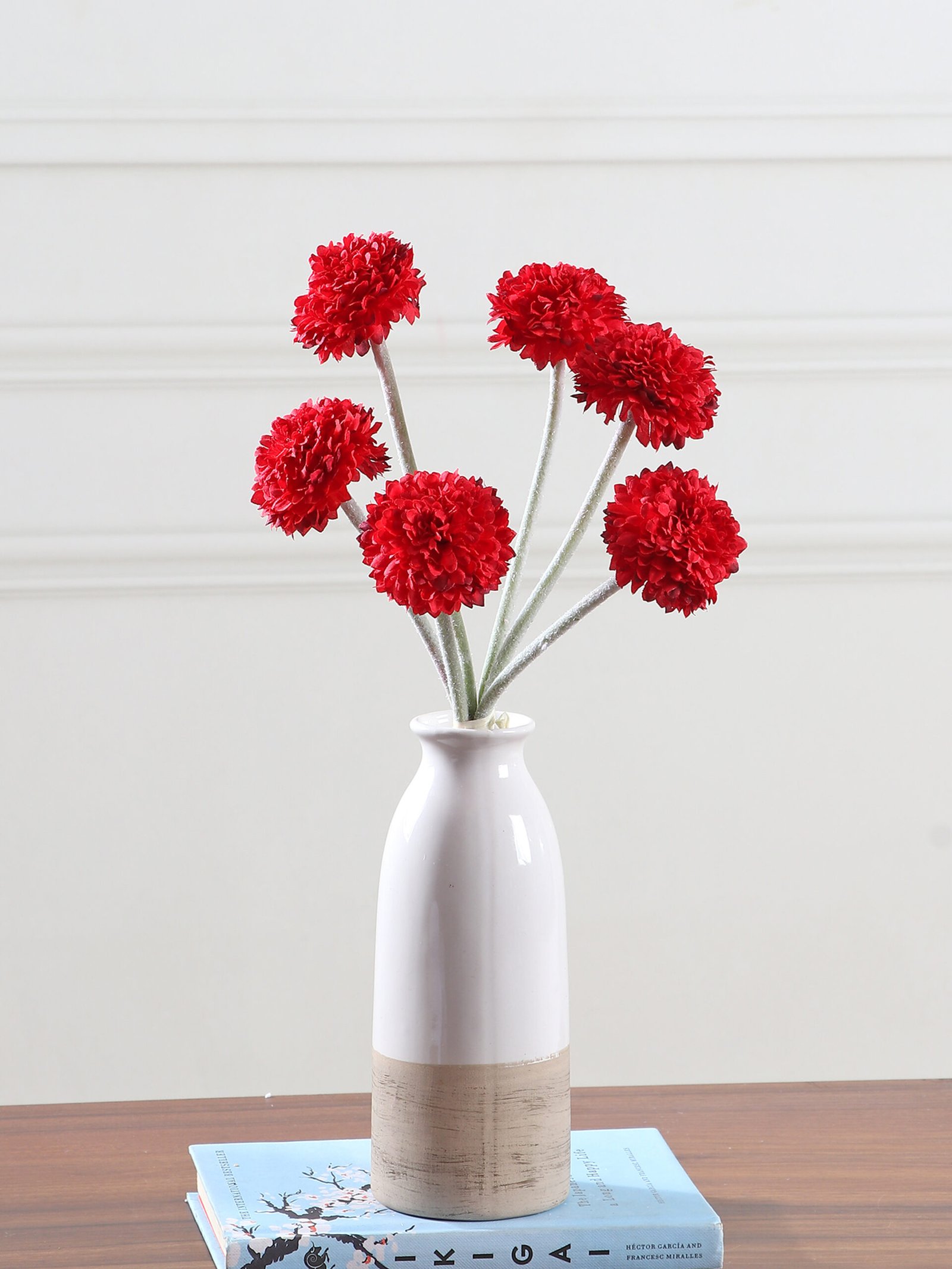 Artificial Chrysanthemum Flower Bunch – Red