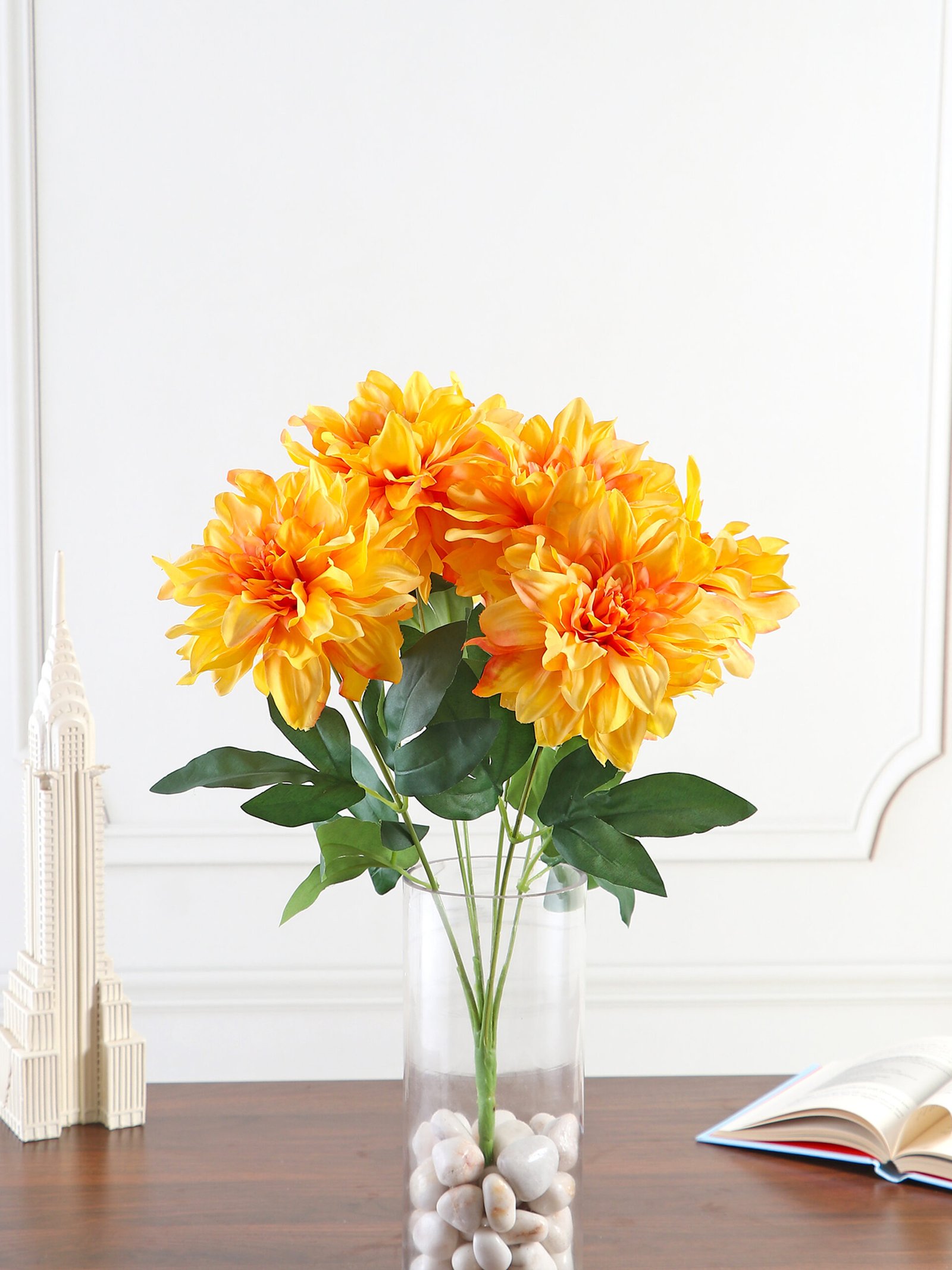 Artificial Dahlia Bunch – Yellow