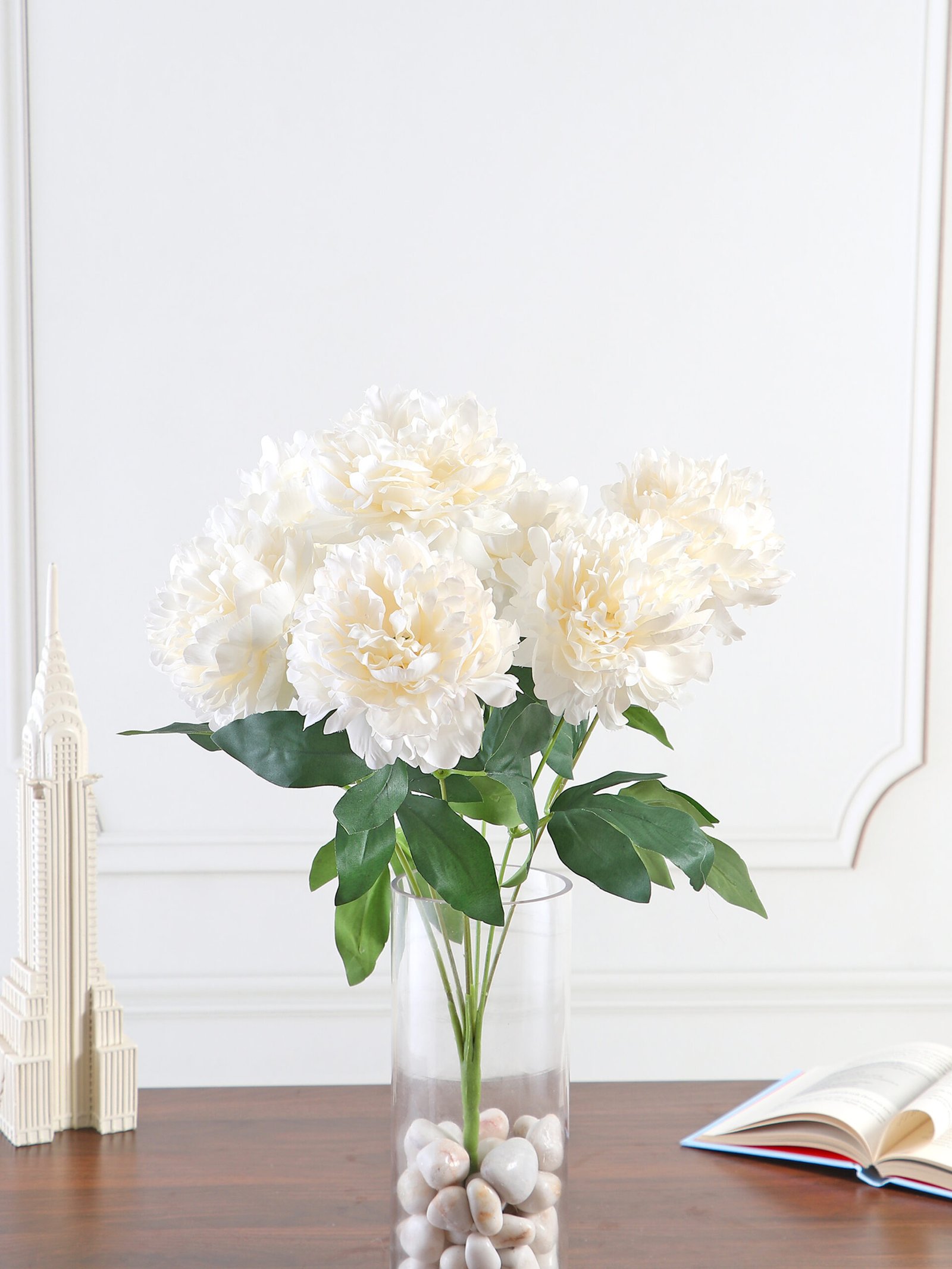 Artificial Peony Bunch – White