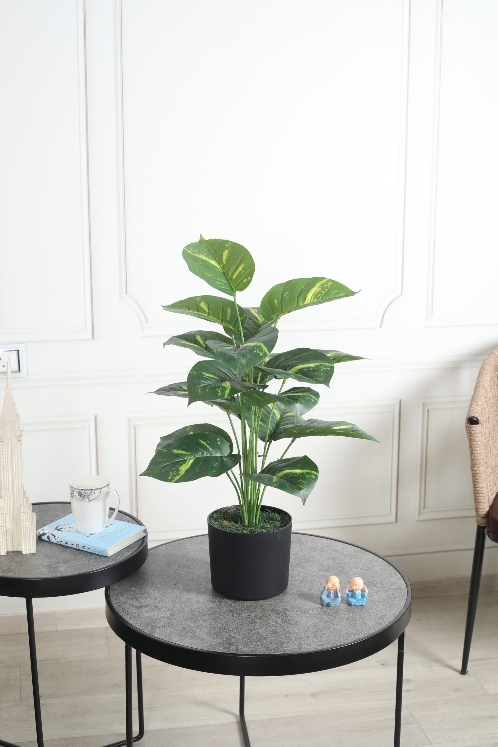 Deco World Artificial Plant with 18 Leaves – 2.5 Feet