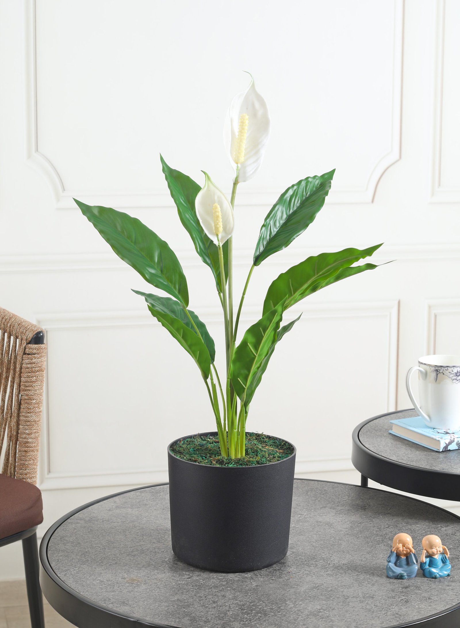 Deco World  Artificial Peace Lily Spathiphyllum Plant – 2 Feet