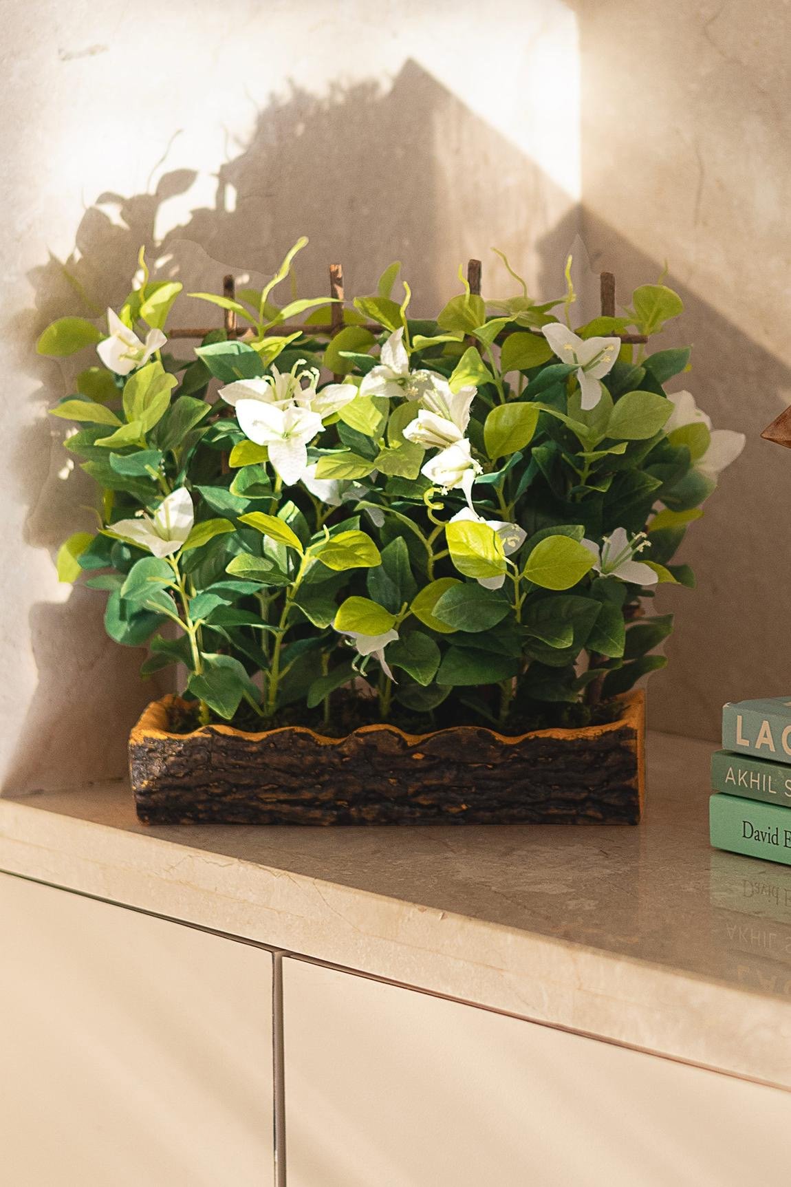 Deco World Elegant Bougainvillea Plant in Polyurethane Pot (27 cm Tall)