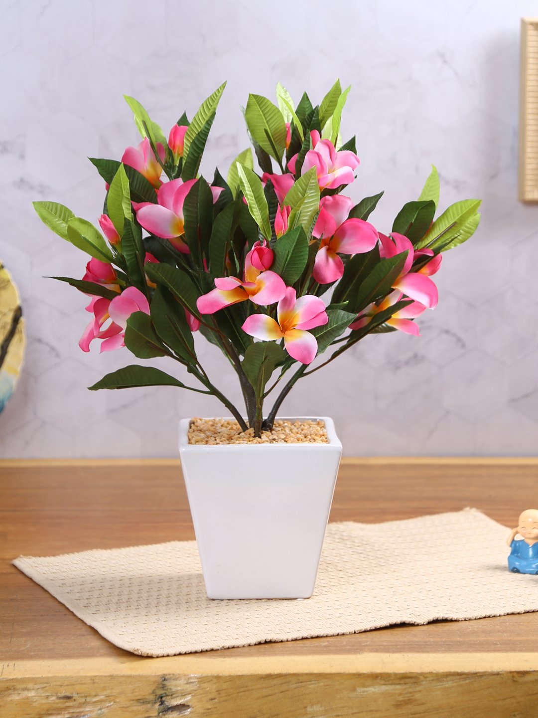 Deco World Farangipani Plant in Ceramic Pot (41 cm Tall)