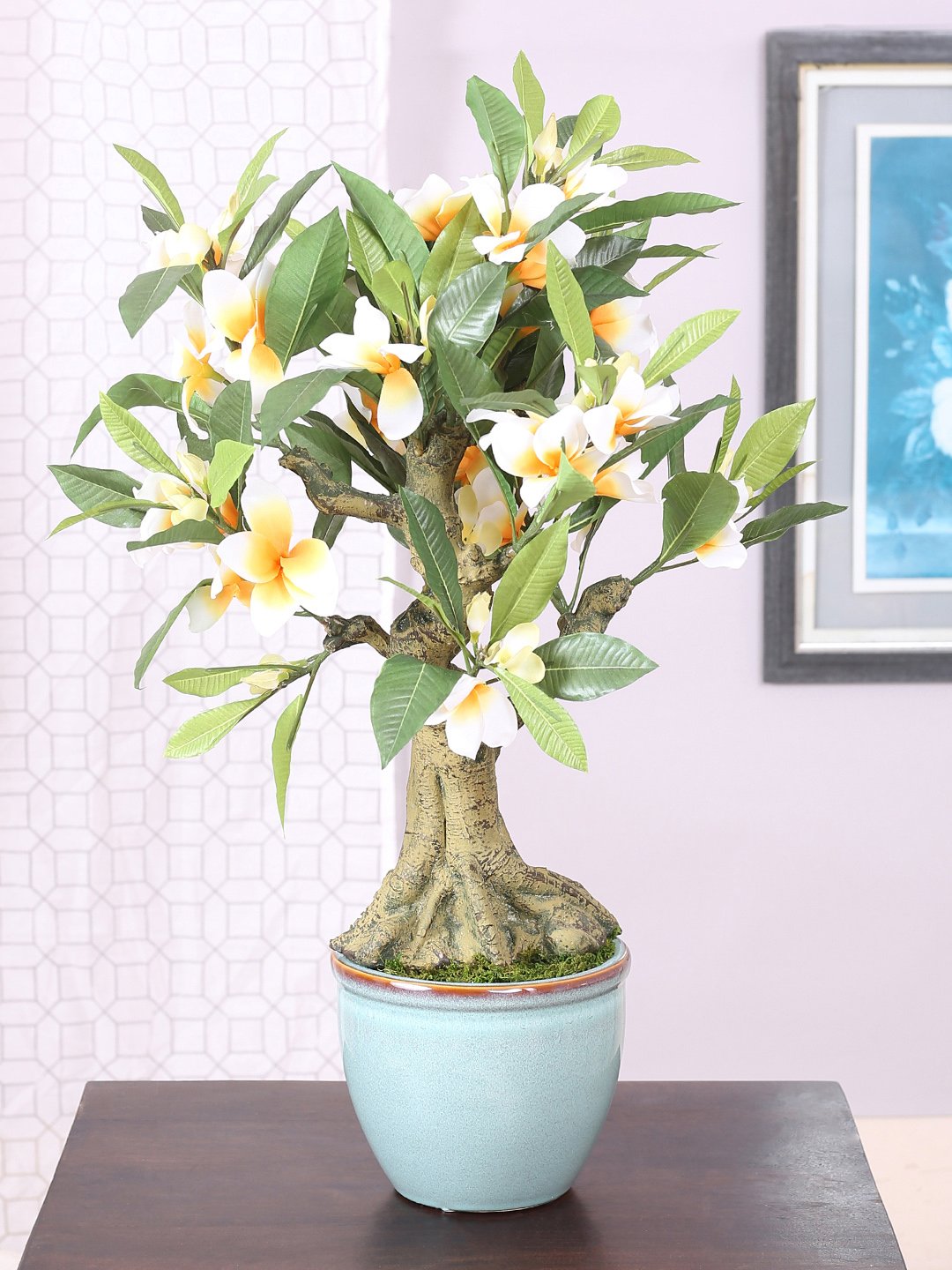 Deco World Frangipani Plant in Ceramic Pot (63 cm Tall)