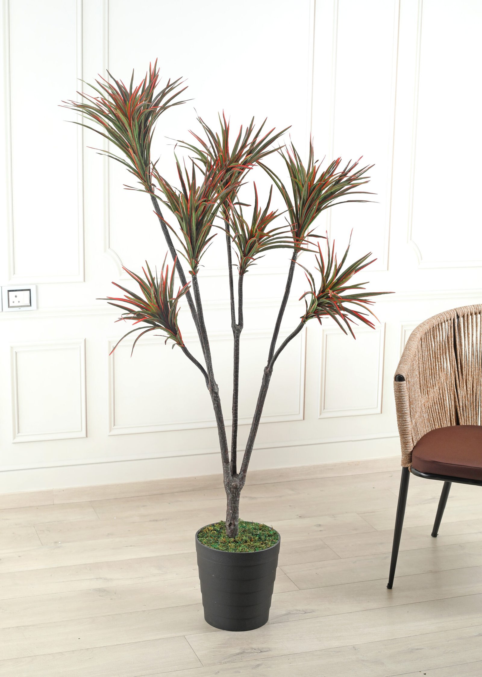Deco World Artificial Yucca Plant – 5.5 Feet, Green/Red