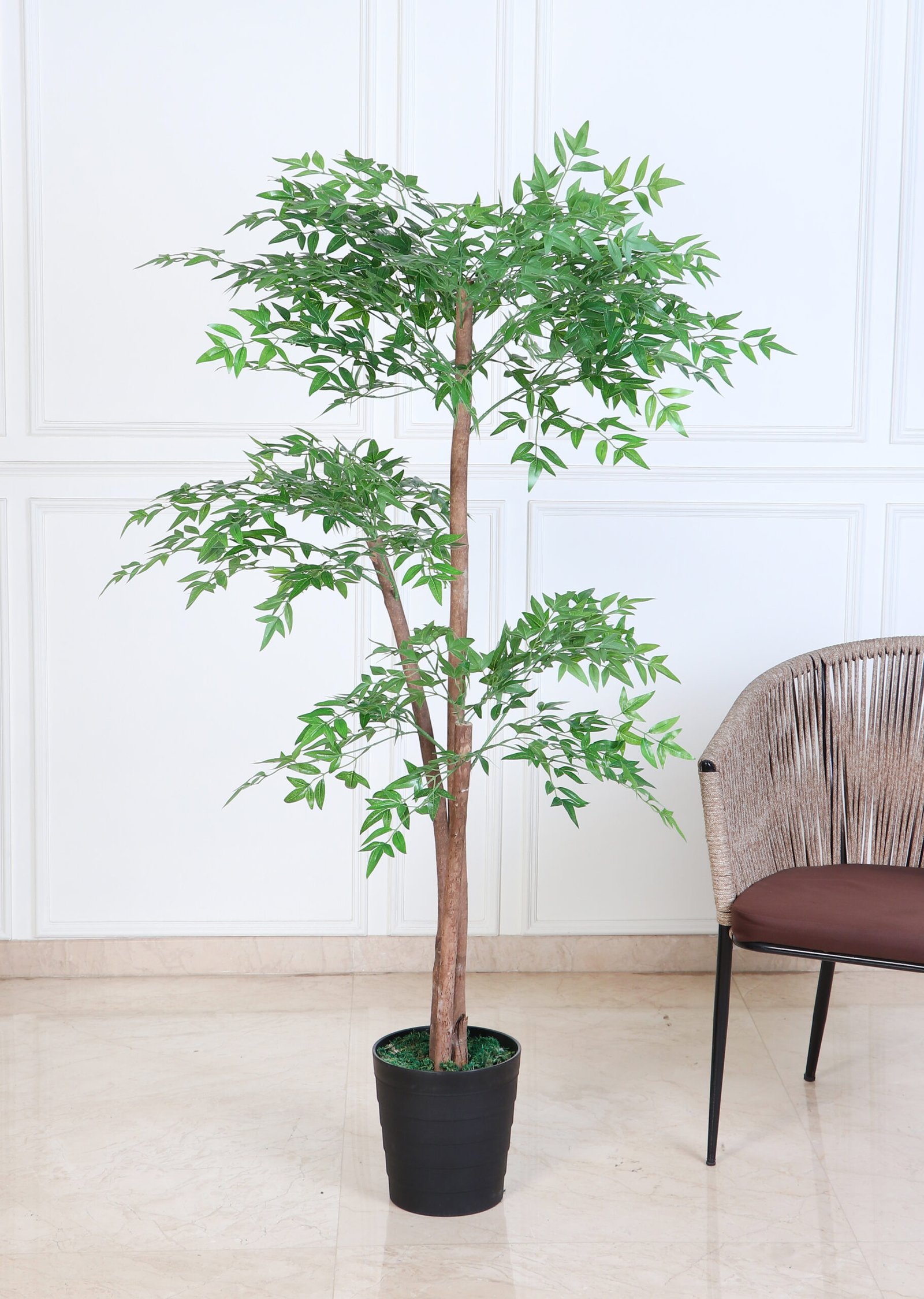 Deco World Artificial Nandina Plant – 5 Feet