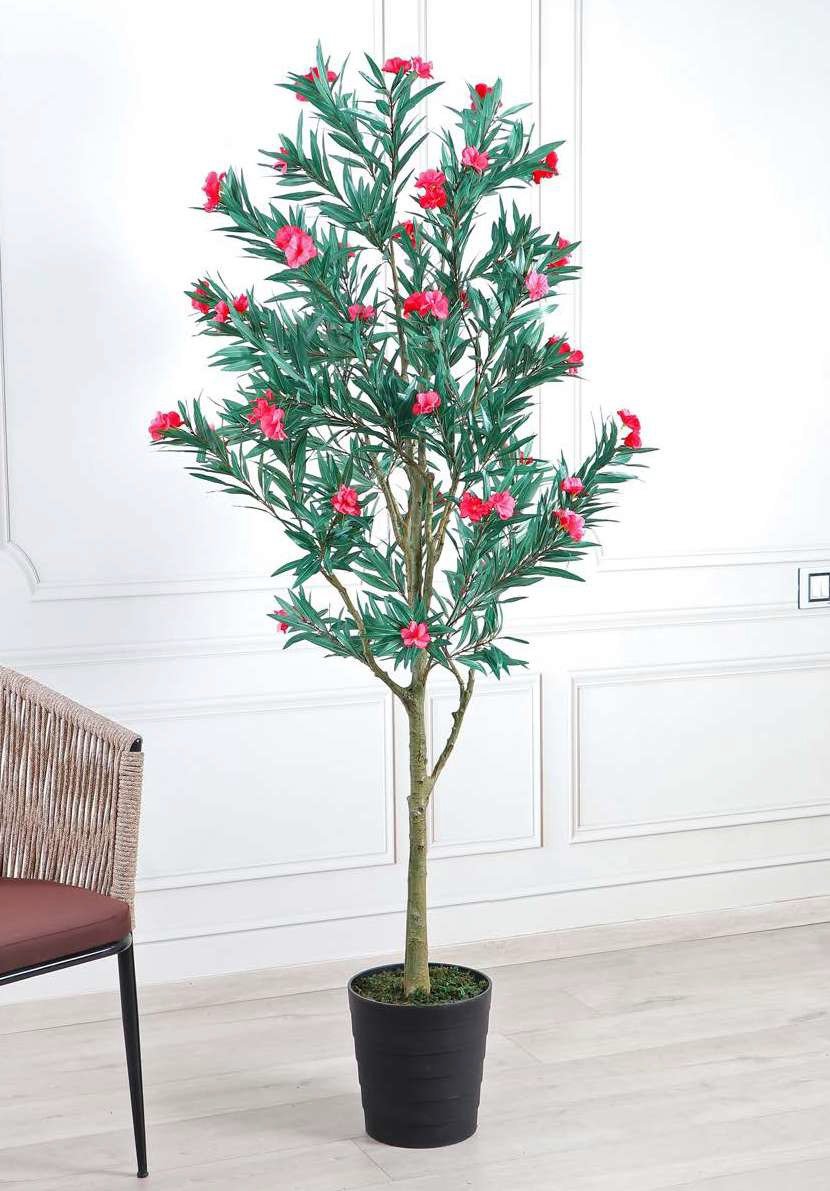 Deco World Artificial Oleander Plant – 5.8 Feet