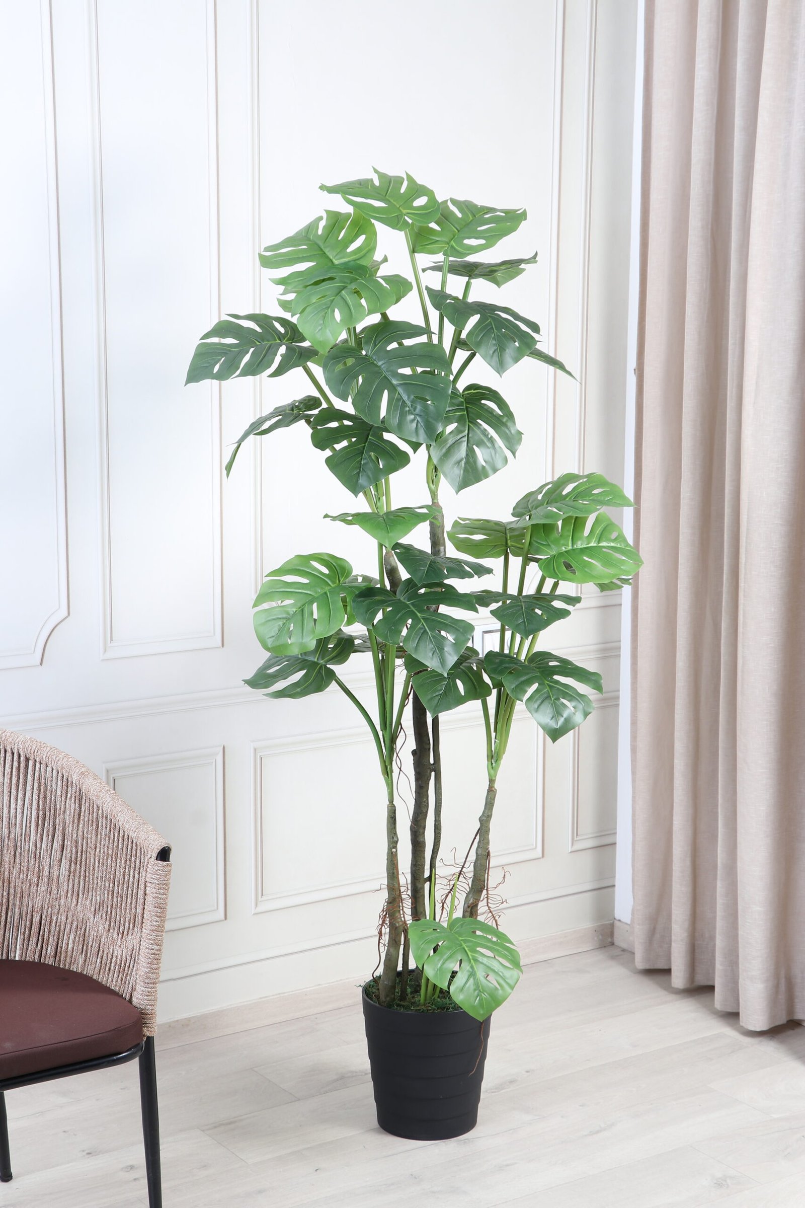 Deco World Artificial Monstera Plant – 3 Stumps, 5.7 Feet