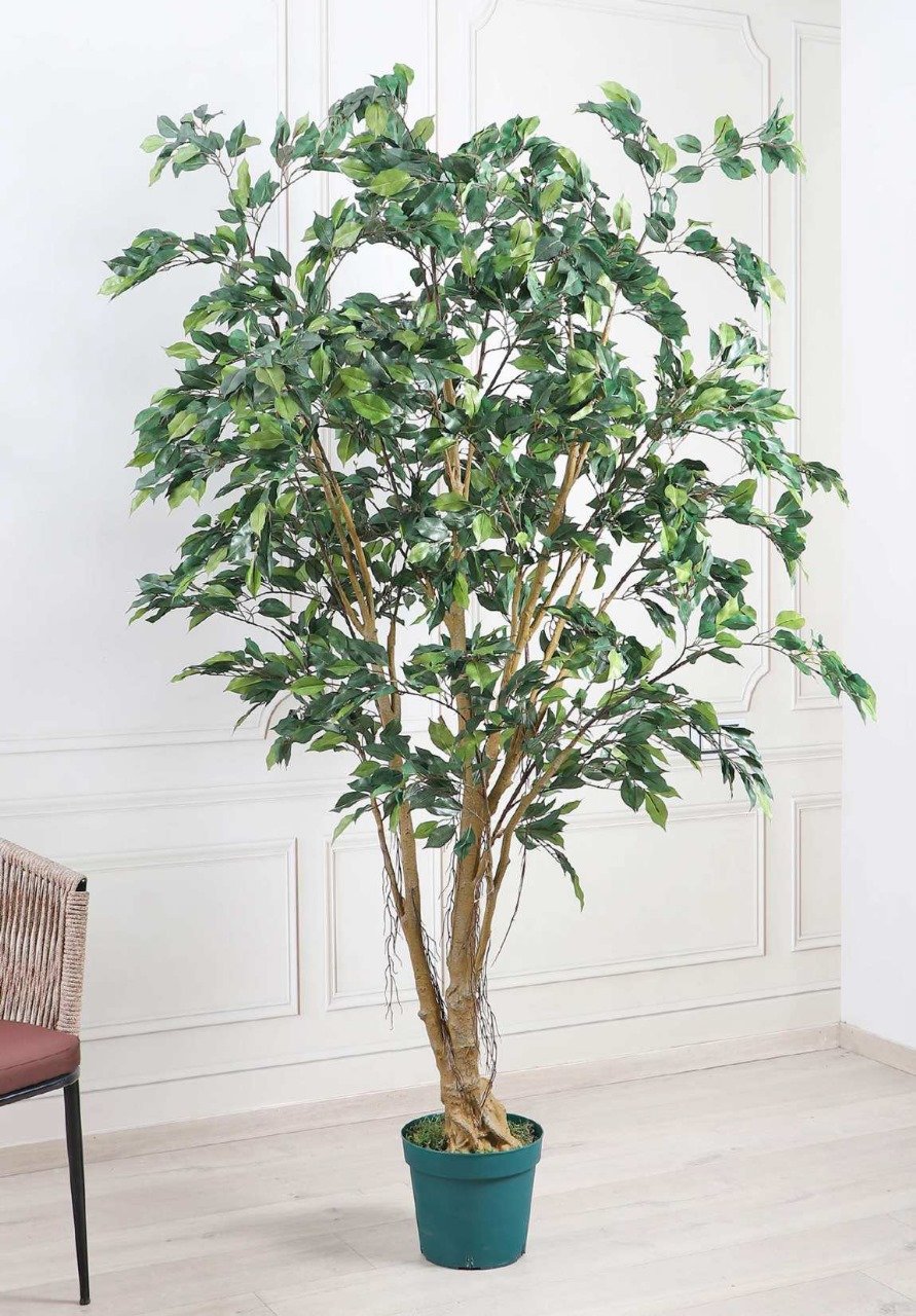 Deco World Artificial Ficus Tree with Pot – 7.2 Feet