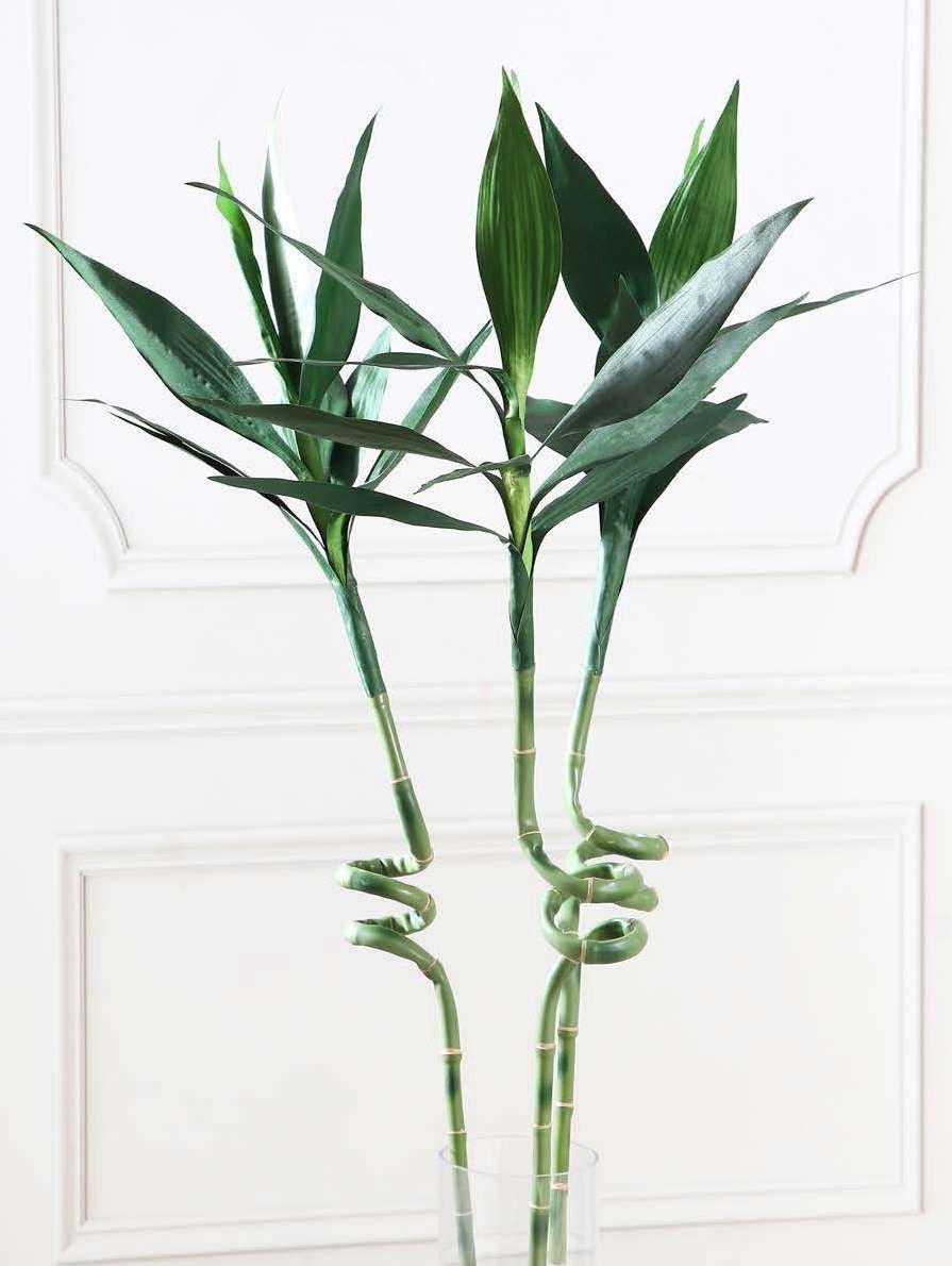 Deco World Artificial Dancing Bamboo Plant Spiral – Set of 3